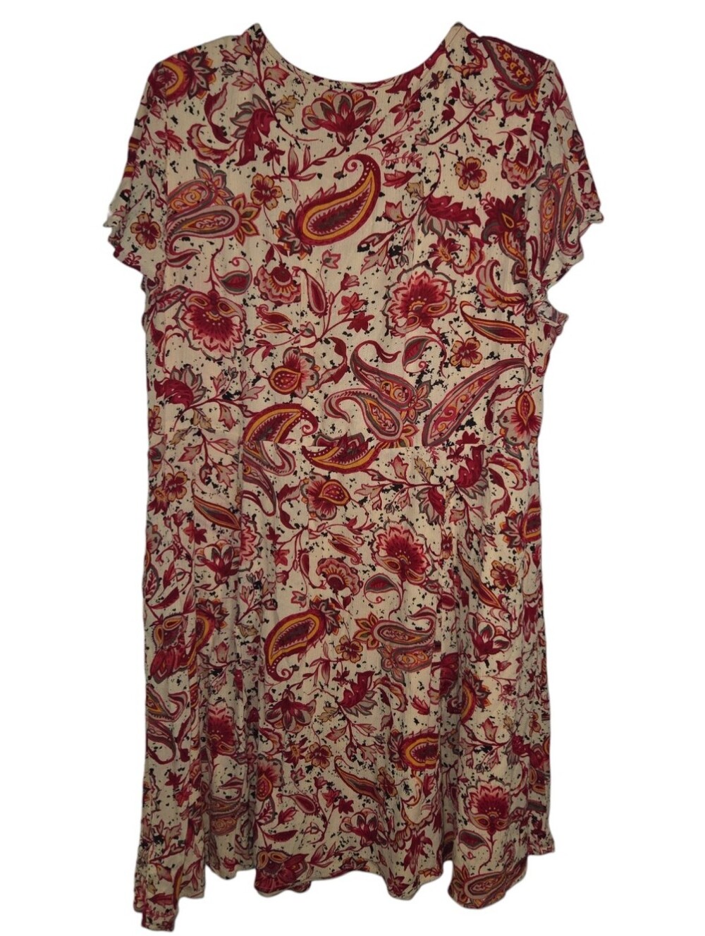 Torrid Red Paisley Boho Skater Dress - Picture 3 of 13